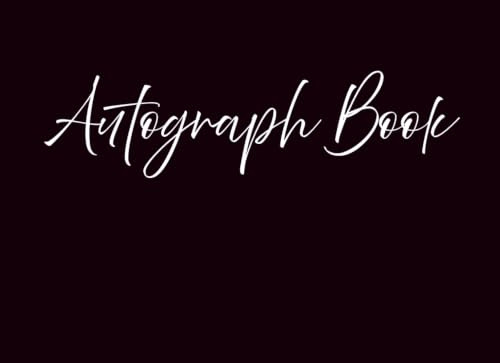 Autograph Book: A Simple Keepsake Album for Signatures, Photos, Names and Dates