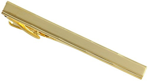 ACCESSORIES exclusive Krawattenklammer, krawattenschonende hochwertige Alligator-Mechanik, Gold veredelt (goldfarben), im schwarzen Geschenketui