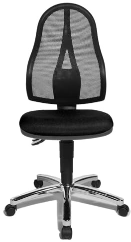 TOPSTAR Drehstuhl Point 60 schwarz mit Netzrücken ohne Armlehnen