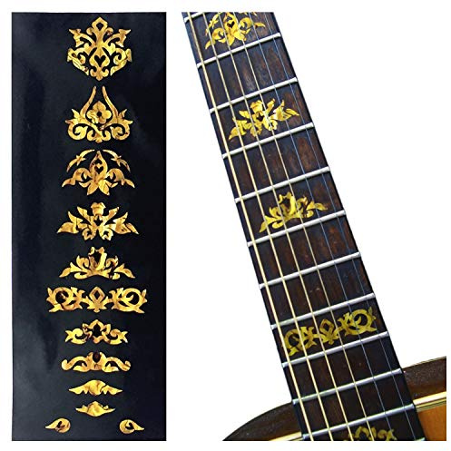 Inlaystickers Sticker Griffbrett Position Marker für Gitarren & Bass – Garcia Deluxe – Ocker, F-013GD-OC | Ocker Deluxe Vine Marker schaffen einen warmen, kunstvollen Look für Gitarren- und Bass-Griffbretter.