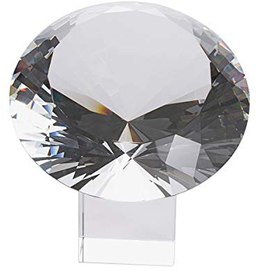 LONGWIN 200 mm großer Kristall-Diamant-Briefbeschwerer für Hochzeiten