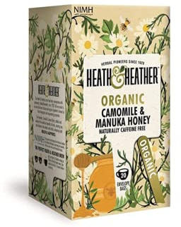 HEATH & HEATHER - Infuso Organico di Camomilla e Miele di Manuka - Rilassante, Naturalmente Senza Caffeina - 20 filtri