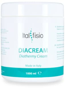 DIACREAM by Italfisio - Crema Conduttiva per Radiofrequenza Viso e Corpo - Tecar e Diatermia Professionale - Facile da Spalmare con Benefica Azione Emolliente ed Idratante - 1000 ML