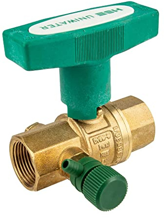 UNIWATER DVGW Kugelhahn 3/4 Zoll IG (DN 20) mit Entleerung mit ISO-T-Griff, Typ 1469