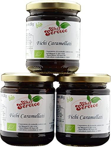 Kit da 3 Fichi Caramellati Biologici 250g, prodotto artigianale da Chef Service, 3 pezzi da 250g