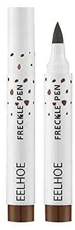 Maquillage De Stylo De Tache De Rousseur Brun Doux, Maquillage De Taches De Rousseur De Tatouage Temporaire De Visage, Stylo de tache de rousseur, fausses taches de rousseur. (Marron foncé)