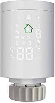 Termostato attuatore Zigbee per radiatore valvola radiatore, schermo LCD sul corpo, alimentato da batterie AA, compatibile con Amazon Alexa e Google Home