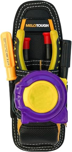 MELOTOUGH Small Clip On Tool Bag, Tool Belt Pouch, Tool Pouch and Knife Holster with Snap Closure (Small Technician Bag)