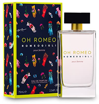 ROMEO GIGLI | Oh Romeo Eau de Parfum Damen-Duft mit Bernstein und Holz, Duft für Damen mit kraftvollem und elegantem Duft, hergestellt in Italien, 75 ml
