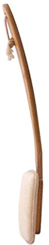 MXXHFC Badebürsten zum Duschen Der Lange und Kurze Griff kann eine Zweizweck-Hautbürste Sein, ergonomisch abnehmbare, rutschfeste Kurbel-Badebürste (Color : Natural, Size : 19.7inches2) (Natural 1
