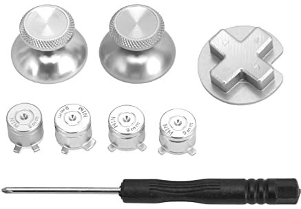 KOSDFOGE För Switch Pro Metallknapp DIY Ersättningsspelkontroller Metallknapp För Switch Pro Gamepad Silver