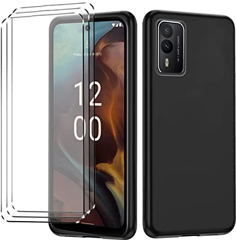 HuiYouMY [3 + 1 hülle und 3Pcs Glas für Nokia XR21 5G, hülle silikon hülle stoßfest Nokia XR21 5G schutzhülle schutzfolie Folie handyhülle silikon