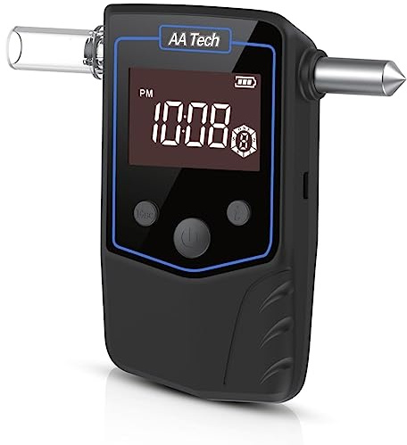 iBACheck Breathalyzer with Window Breaker with Optic Indicator, 10 Memories and RTC (Nero 1)
