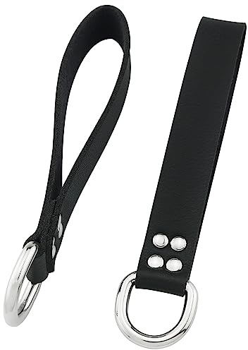 Leather Strap Connector ZZLZX 2PCS Heavy Duty Leather Tool Belt Strap Connectors Accessories, Black