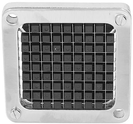 Pyhodi Lame de Rechange pour Coupe-Frites, Assemblage de Lames et Bloc Poussoir pour Coupe-Frites Commercial, Lame de Découpeuse Manuelle de Pommes de Terre en Acier Inoxydable pour (9mm)