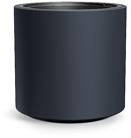 Tymar Macetero con Inserto, macetero de plástico, macetero, macetero Grande (Antracita HEOS,ø 40 cm)