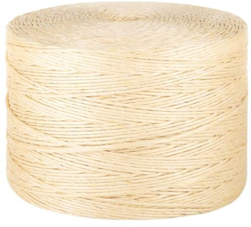 Sisal Rope Natural Rope 100% Sisal 3 mm 200 m for Cats, Scratching Post, Scratching Rope, Household, Packaging, DIY Art Crafts, Floristry, Decoration