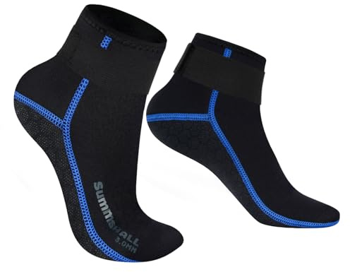Summshall Neoprensocken, Damen Herren 3MM Neopren Snocken für Wassersport Schwimmen Kajakfahren Neoprene Socks Tauchsocken