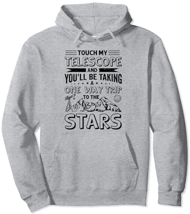 Teleskop Nachthimmel Uhr Sterne Astronomie Liebhaber Pullover Hoodie