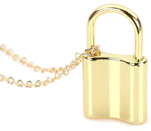 bluebubble FOREVER Solid Padlock Pendant Necklace on Gift Card