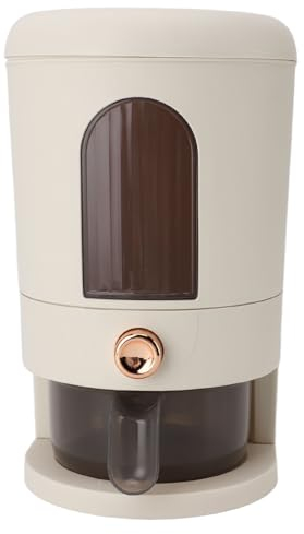 TOPINCN Reisspender mit 5 Kg Fassungsvermögen, Großer, Stabiler, Eleganter Getreidebehälter mit Messbecher, Versiegelter Aufbewahrungsbehälter für die Küche für den Familiengebrauch