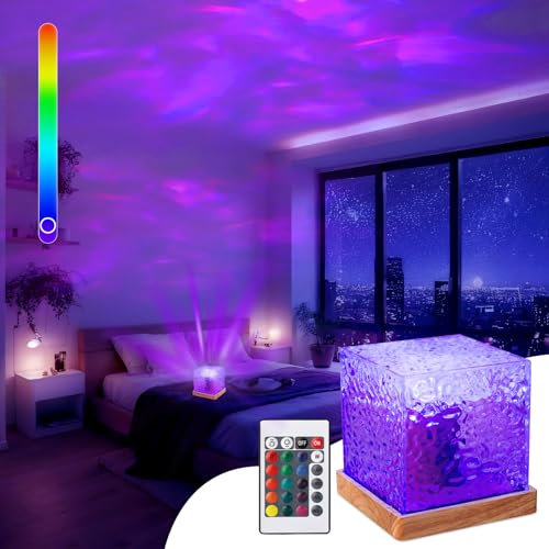 Ocean Lamp LED Sternenhimmel Projektor, Kreativ Aurora Lampe 16 Farben 30 Beleuchtung-Effekten mit Fernbedienung für Zimmer Deko, Wave Lamp Erwachsene Kinder für Geschenk Party