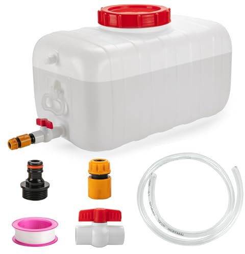 13.2 Gallon Water Tank with Faucet, Water Storage Container for Camping, Portable First Aid Water Storage for Outdoor Hiking, RV, Autonomous Driving Tour, 23.6 x 13 x 13.7in