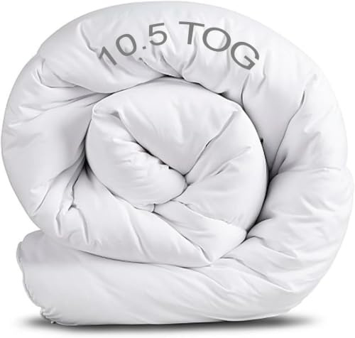 Duvet Quilt Luxury Hotel Quality Hollowfibre 10.5/13.5/15 Tog Ultra Soft For Summer Deluxe Microfiber, Skin Friendly (10.5 tog, Double)