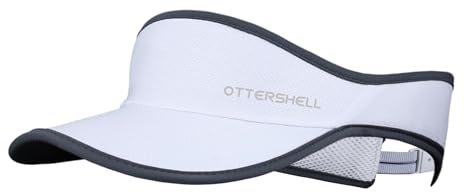 OTTERSHELL Sports Sun Visor, Lightweight Mesh Construction, Adjustable Strap, Multiple Colours Available (UK, Alpha, One Size, White - C73)