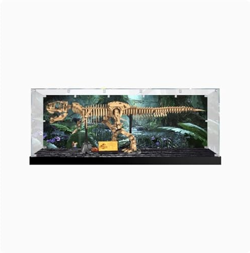 Vitrina acrílica para Lego 76968 Fósiles de dinosaurios: Tyrannosaurus Rex, vitrina transparente a prueba de polvo, estuche de exhibición de la colección modelo (modelo no incluido)