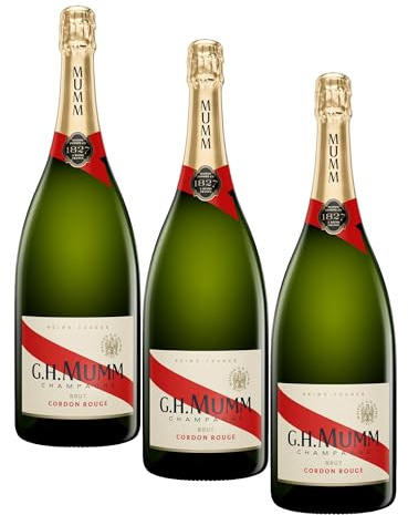 Champagne G.H. MUMM Cordon Rouge Brut - 12,5%, 150 cl (Lot de 3)