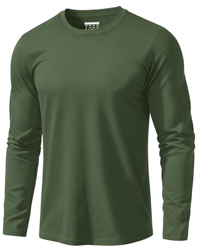 EKLENTSON Mens T Shirt Long Sleeve Cotton Plain T-Shirt | casual,work,crewneck,classic basic solid tops,lightweight work tee shirt,breathable,moisture wicking,soft
