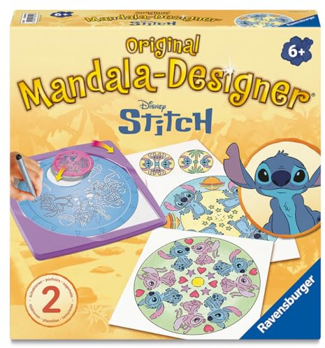 Ravensburger 12028015 - Mandala-Designer Midi Disney Stitch - kreatives Zeichenset für Kinder ab 6 Jahren
