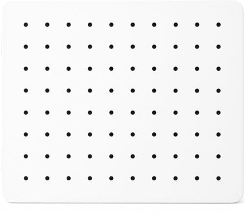 Generisch Pegboard Lochwand aus Holz mit Stauraumfach – Wandorganizer & Schlüsselbrett für Flur, Büro & Wohnzimmer – Stecktafel Wandaufbewahrung modern, 50 x 40 cm (Weiß)
