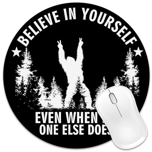 Velluxion Round Mouse Pad 8x8in Non-Slip Rubber Base for Desk, W.B.I.Y | Cute round mousepad with non-slip rubber base, smooth surface for tracking, funny decor for laptop, computer, desk & office