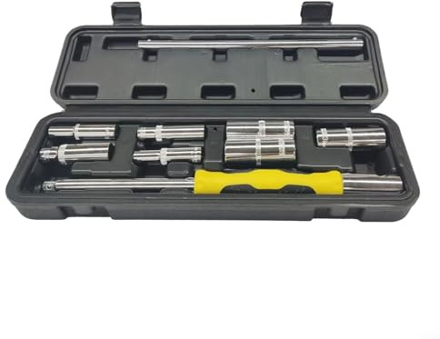 Verstellbarer T-Griff Steckschlüssel mit 1/4 Zoll Vierkantantrieb und abnehmbarem Sechskant-Bit, 6-14 mm Schraubenschlüssel für die Autoreparatur, Werkzeugset kompatibel mit Stan