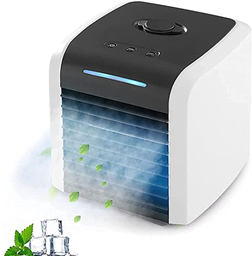 LRFVADW Aire acondicionado portátil, aire acondicionado portátil, enfriadores personales, evaporador pequeño, mini ventiladores silenciosos