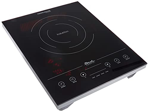 ROMMELSBACHER CT 2010/IN Einzelkochplatte Induktion - Glaskeramik, Topferkennung, energiesparend, Touch Sensoren, LED Display, 60-240 Grad, Timer, Abschaltautomatik, Restwärmeanzeige, 2000 W