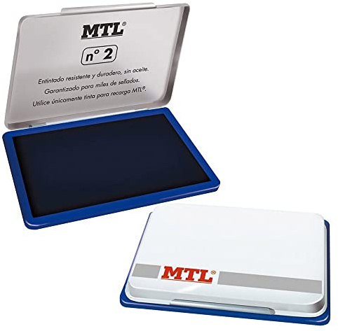 MTL- Tampón metálico de sellar, 109 x70 mm, color azul, Dohe 79530)
