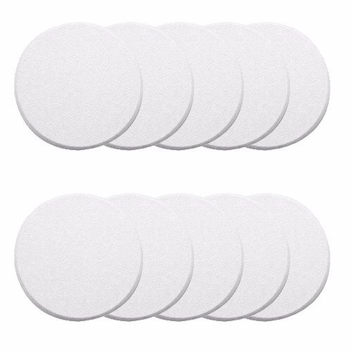 Wideskall® White Round Door Knob Wall Shield Self Adhesive Protector (3 inch Standard Size, 10.00, Count)
