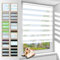 Zarnan Doppelrollo Klemmfix ohne Bohren Weiß 90x120cm(Stoffbreite 86cm) Duo Rollo Blickdicht Zebrarollo Rollos für Fenster ohne Bohren für Wohnzimmer Küche Büro lichtdurchlässig und verdunkelnd