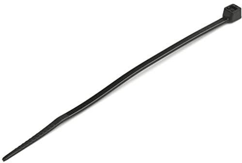 StarTech 100 Colliers Serrage 10cm, 2mm, UL 94V-2, Noirs (CBMZT4B) | Autobloquants, Diam. faisceau 22mm, Résistance 8kg, Pointe incurvée, Largeur