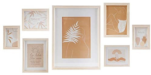 D,casa - Set 7 Marco Foto para Pared Scandi portafotos Multiple tamaño