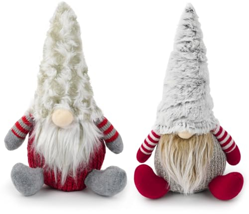 Bluelves 2 Stücke Weihnachtsdeko Plüsch Wichtel 26cm Hoch, Plüsch Wichtel Dekoration, Weihnachten Deko Geschenk für Weihnachtendekoration, Weihnachtswichtel Set für Festival-Zubehör