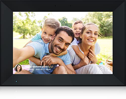 Cornice Digitale Touch Screen IPS HD da 10,1 Pollici, 32 GB Rotazione Automatica, Configurazione Semplice per Condividere Foto o Video in Remoto Tramite