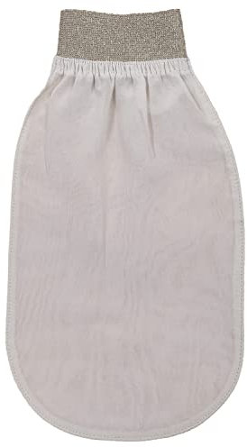 Feel Fine Guanto Esfoliante Turco – Kese Hammam in 100% Seta Vegetale Naturale per Uomo e Donna | Scrubber Esfoliante Artigianale, Vegano per Doccia, Bagno e Sauna (Bianco & Oro)