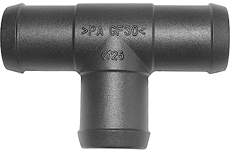 1, 2, 3, 5 oder 10 T-Schlauchverbinder 25x25x25 mm PA GF30 schwarz (1)