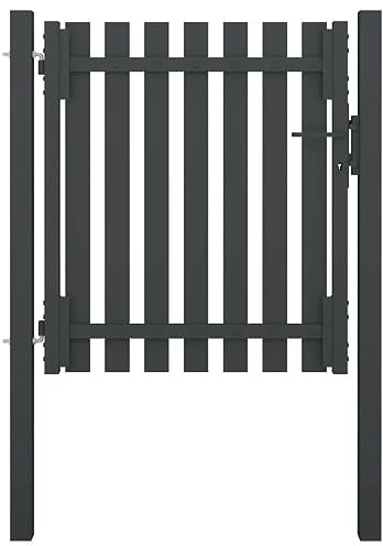 Zauntor aus Stahl 1 x 1,25 m Anthrazit