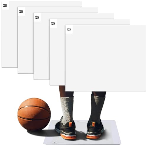 Drydiet 150 Stück Basketball-Klebematten, Ersatzblätter, sauberer Griff, klebrige Bodenmatten, Ersatzblatt, Basketballplatz-Zubehör zum Entfernen von Staub und Schmutz aus dem Schuh
