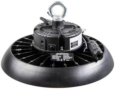 illumitec LED Hallenstrahler 200W UFO High Bay, 185 lm/W, 5000K, dimmbar | Tageslichtweiß, Abstrahlwinkel 90°, mit PHILIPS Netzteil dimmbar 1-10V, für Industrie Lager & Werkstatt, 5 Jahre Garantie